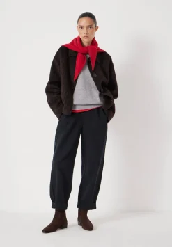 Jack Barrel Leg Pull On Cotton Trousers