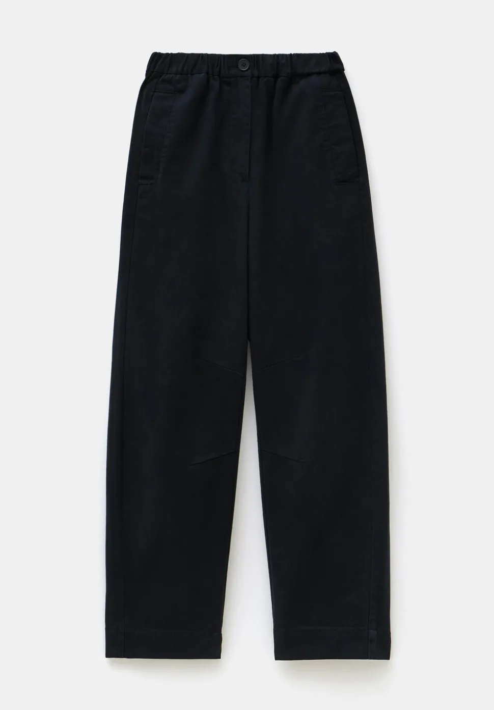Jack Barrel Leg Pull On Cotton Trousers