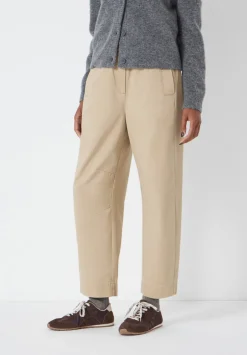 Jack Barrel Leg Pull On Cotton Trousers