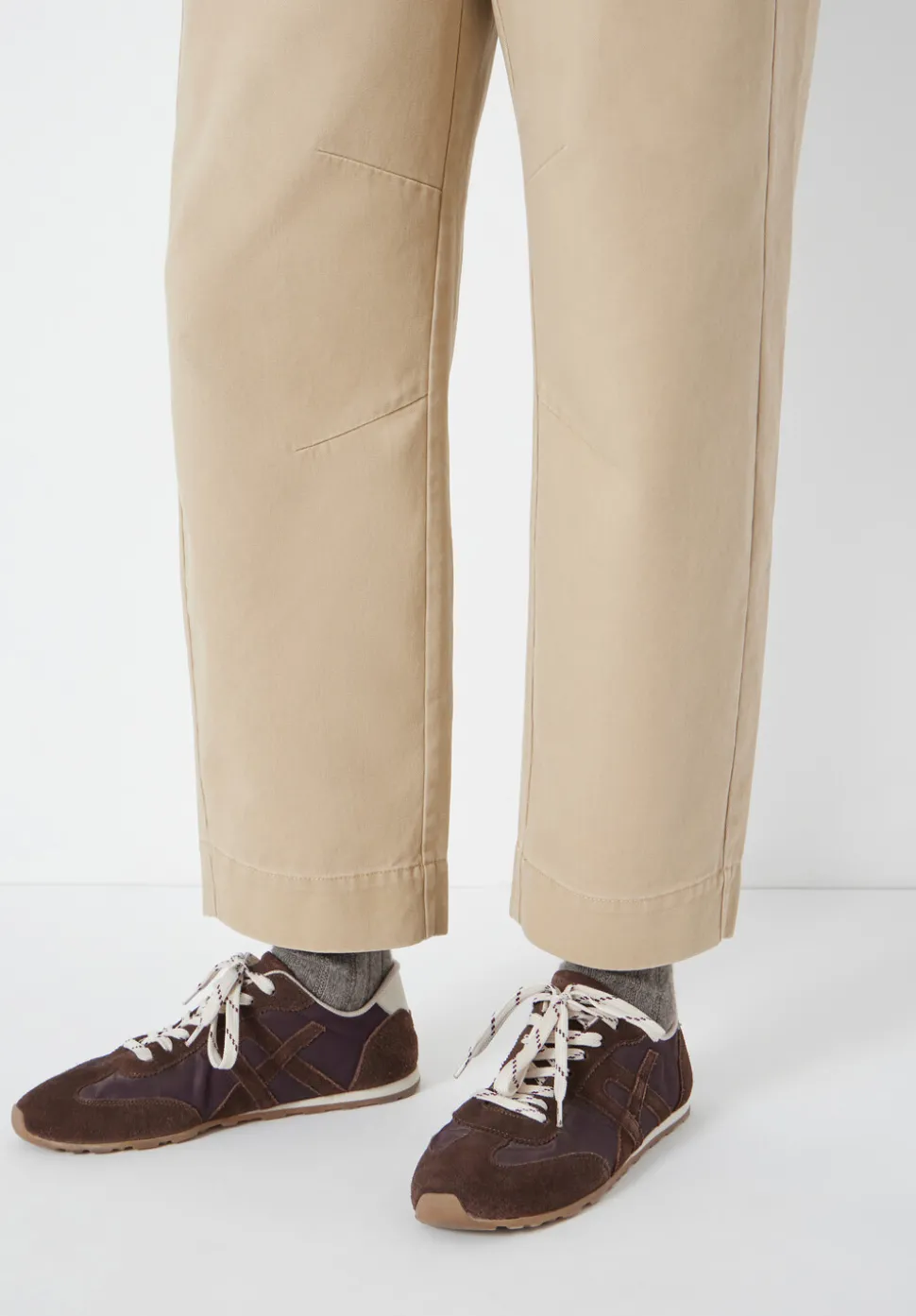 Jack Barrel Leg Pull On Cotton Trousers