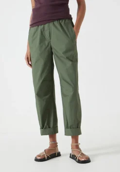 Jack Barrel Leg Pull On Lightweight Cotton Trousers