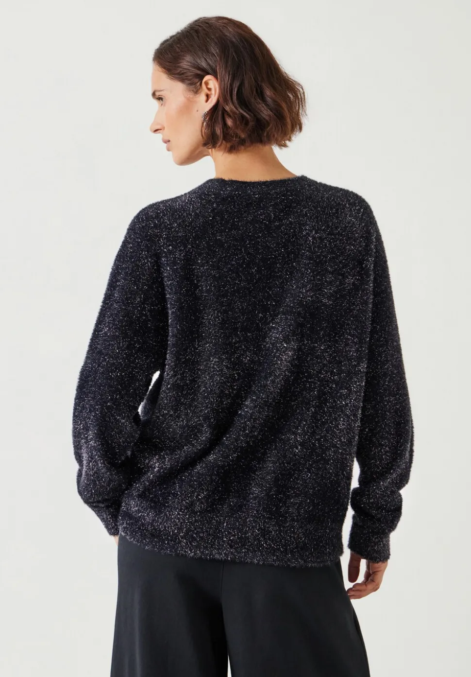 Jaime Metallic Tinsel Crew Neck Jumper
