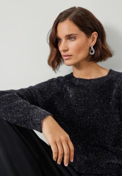 Jaime Metallic Tinsel Crew Neck Jumper