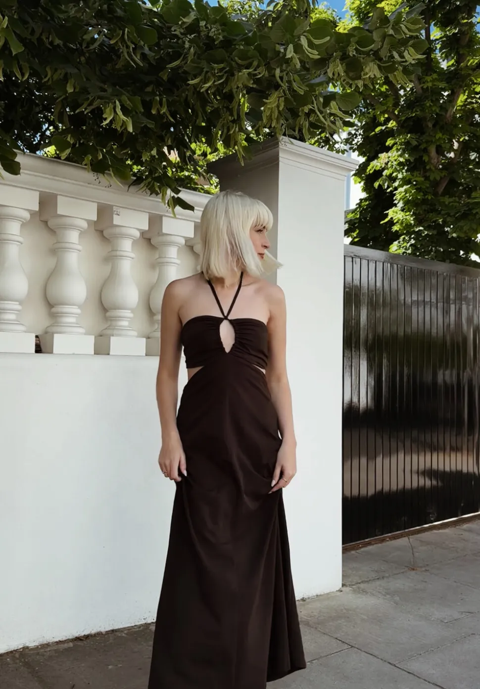 Jemma Cotton Jersey Cut-out Dress