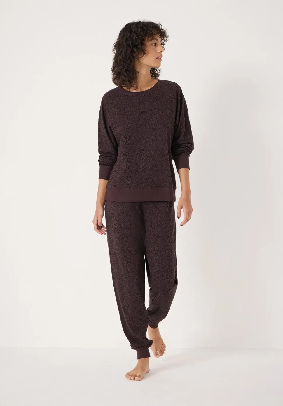 Joelle Jersey Jogger Animal Print Pyjamas