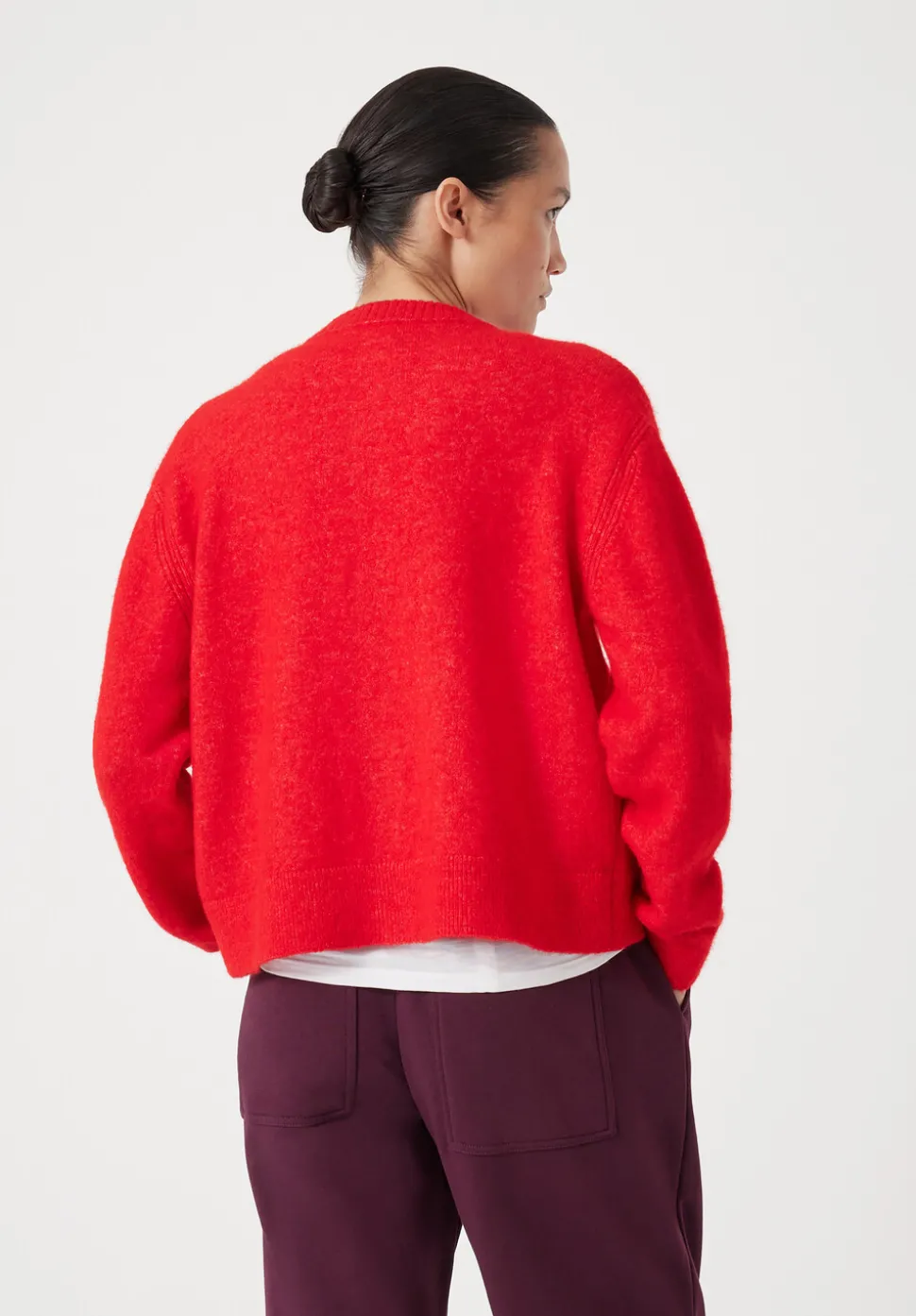 Juni Crew Neck Wool Blend Cardigan