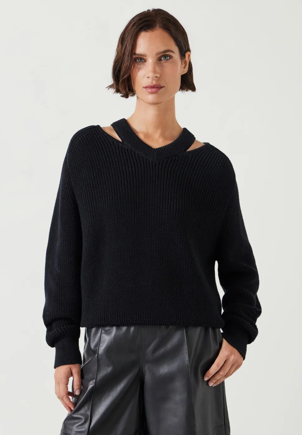 Kady Cotton Neck Detail Jumper