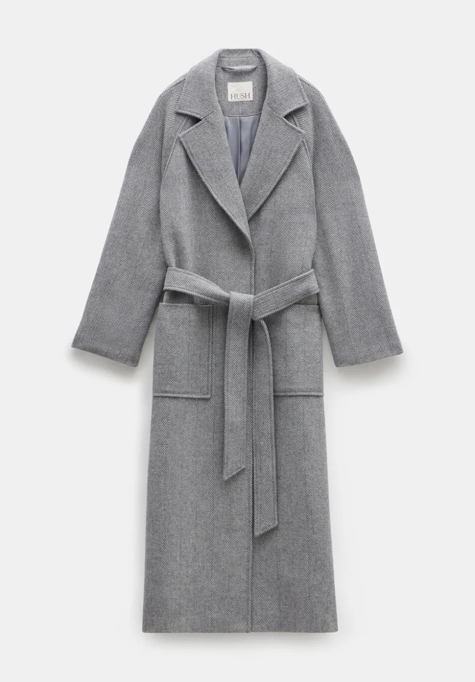 Kaitlin Wool Blend Herringbone Coat