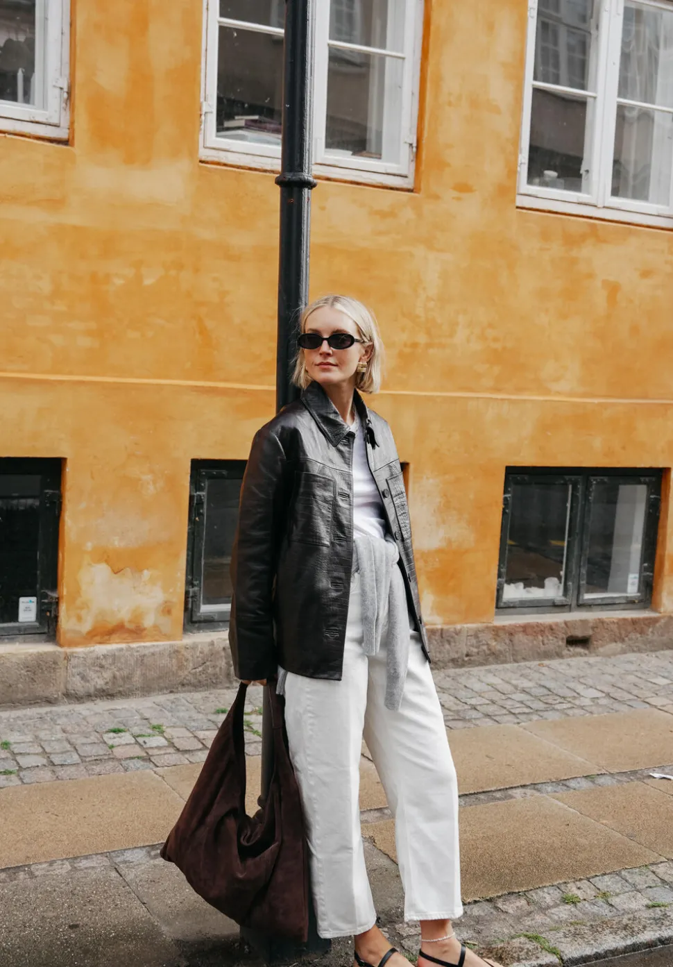 Kelly Croc Effect Leather Jacket