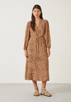 Kiera Leopard Midi Dress