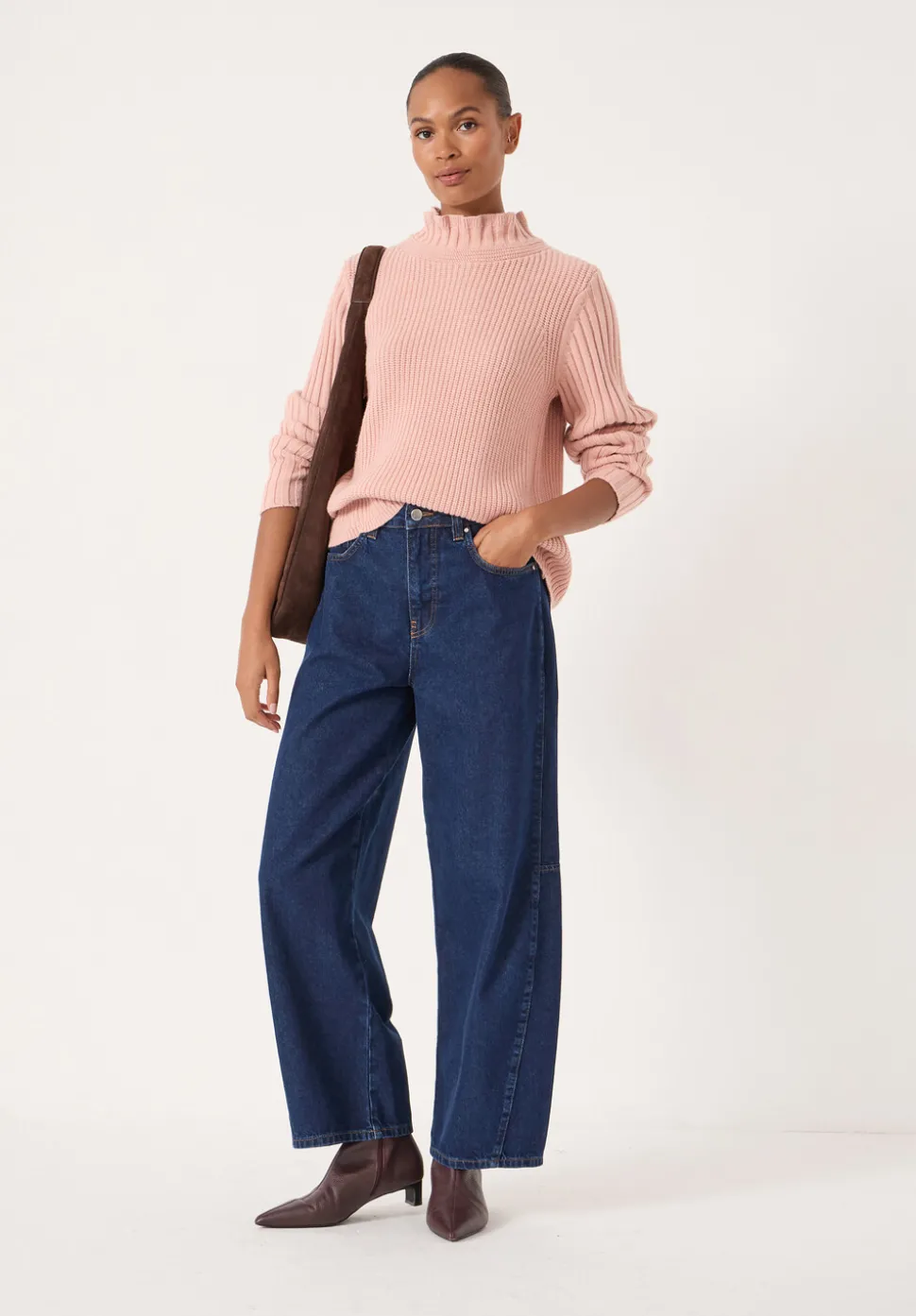 Kiley Wool Blend Frill Trim Jumper