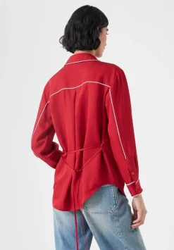 Kinsey Long Sleeve Piping Detailed Shirt