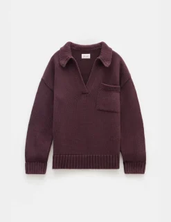 Knitted Cotton Rugby Jumper With Pocket