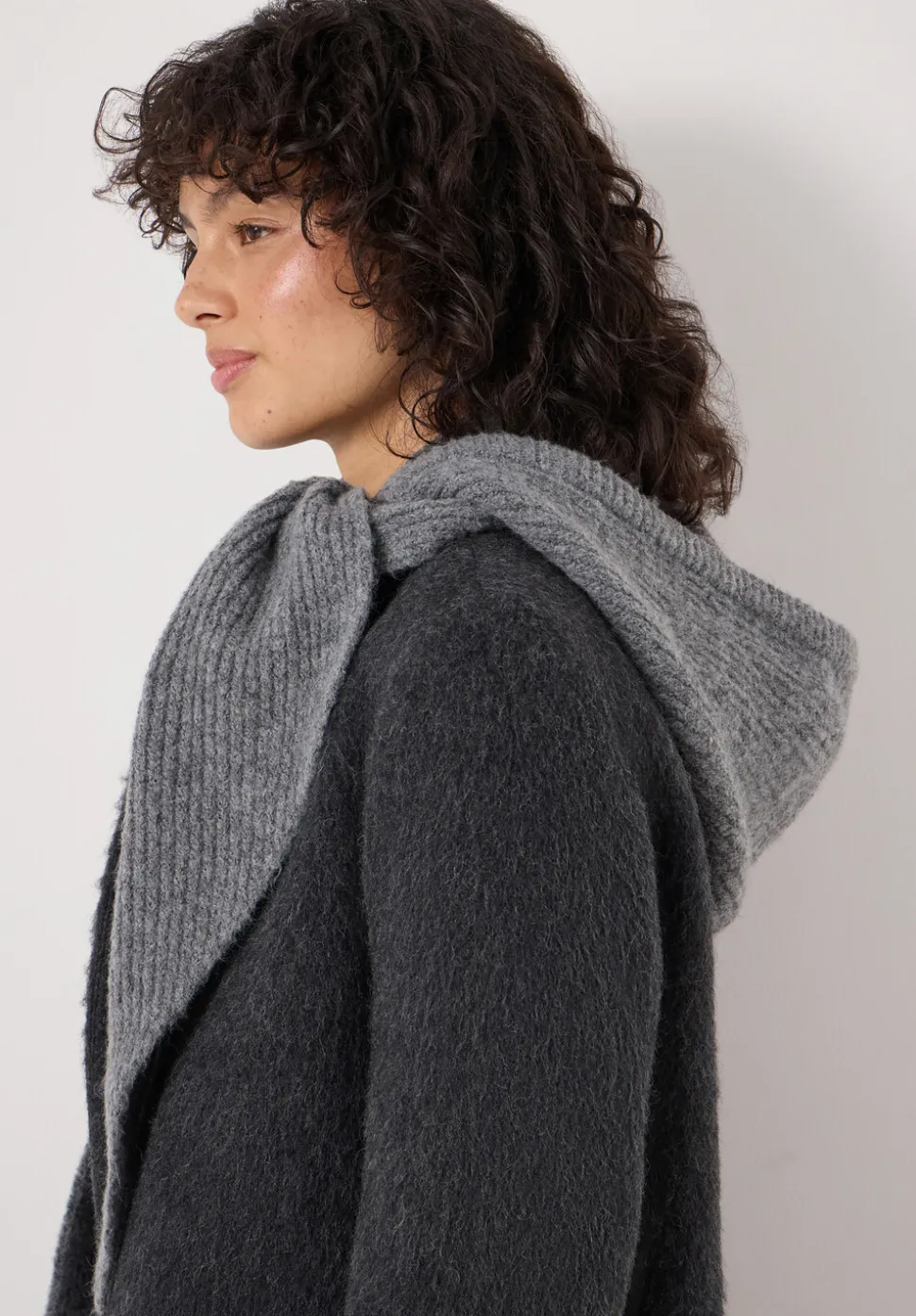 Knitted Hooded Scarf