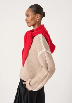 Knitted Hooded Scarf