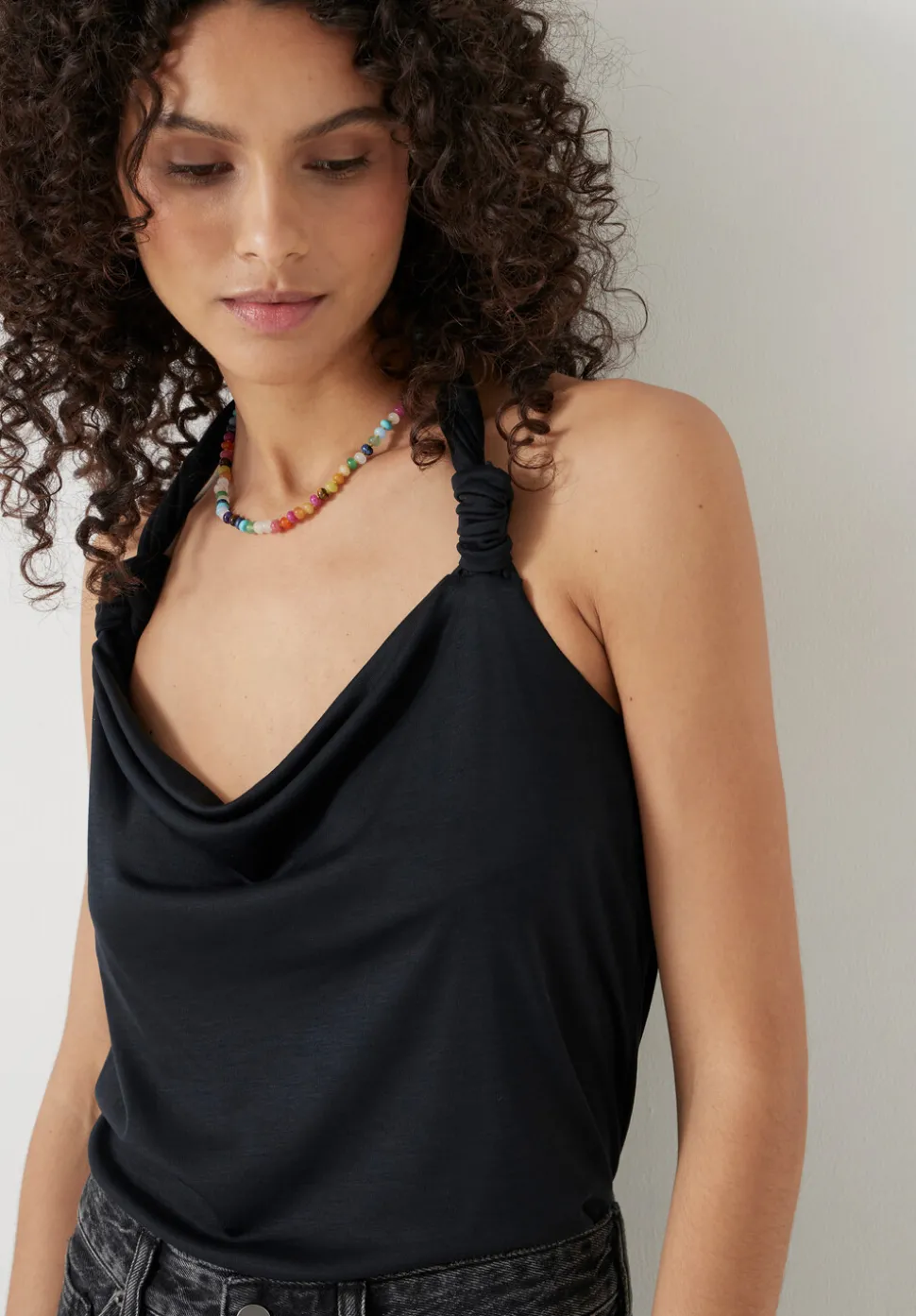 Knot Detail Halter Vest