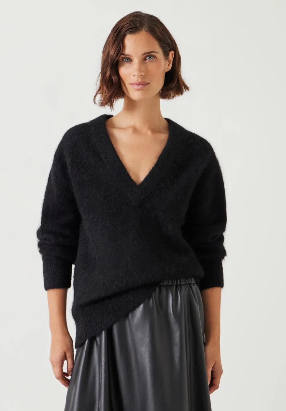 Lacey V Neck Alpaca Blend Jumper