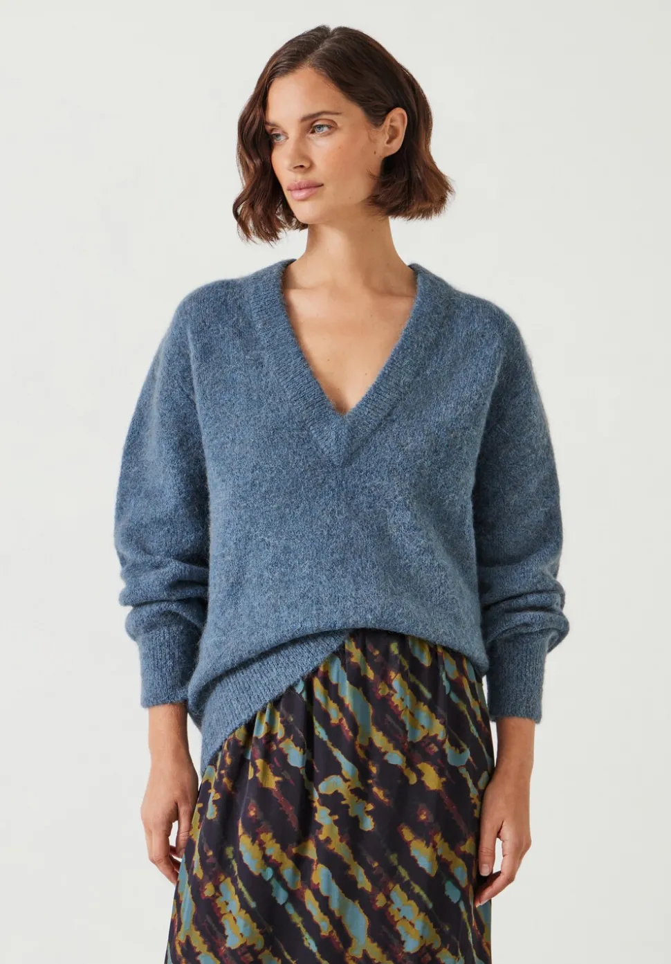 Lacey V Neck Alpaca Blend Jumper