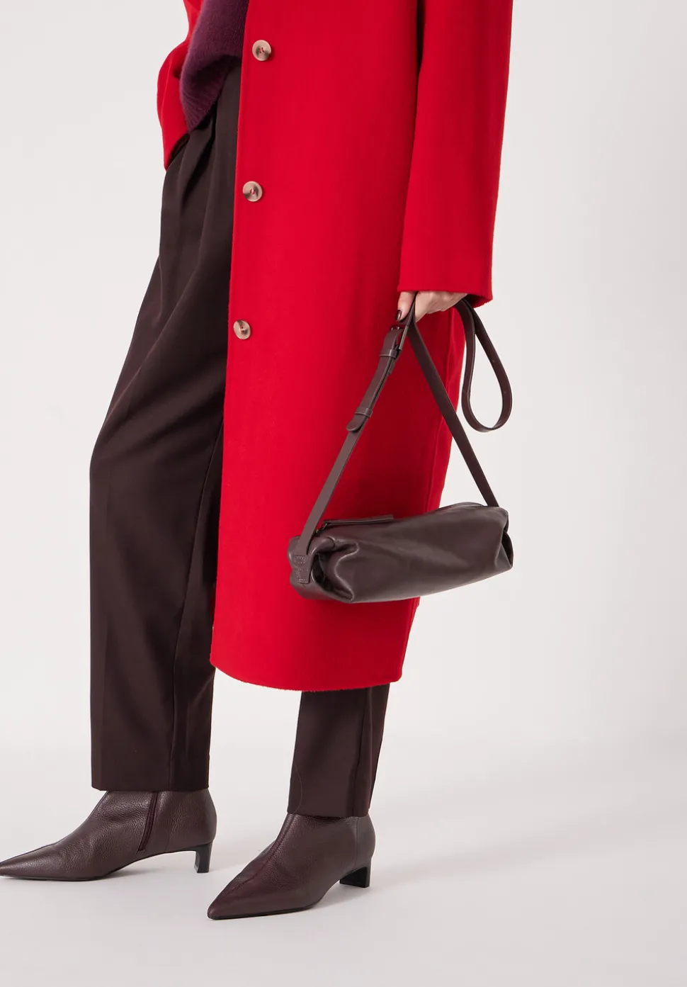 Leather Barrel Crossbody Bag
