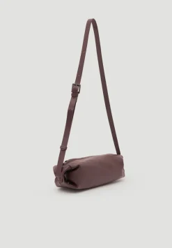 Leather Barrel Crossbody Bag