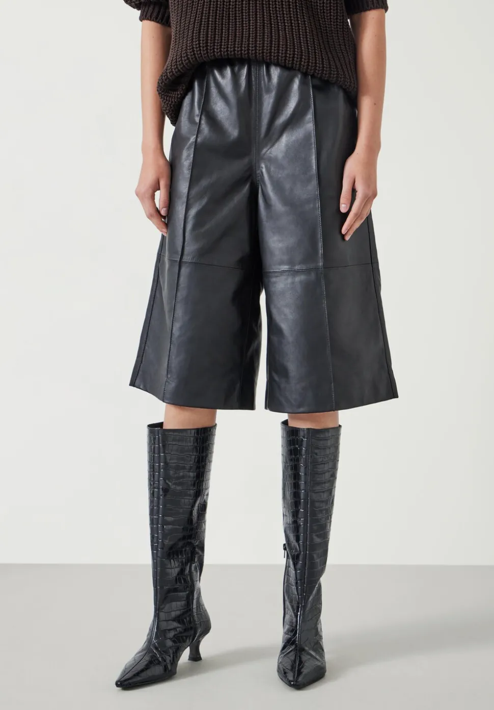 Leather Bermuda Short