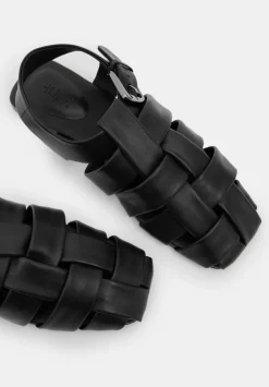 Leather Caged Fisherman Sandals