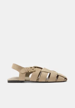 Leather Caged Fisherman Sandals