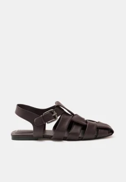 Leather Caged Fisherman Sandals