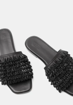 Leather Fringe Sandals