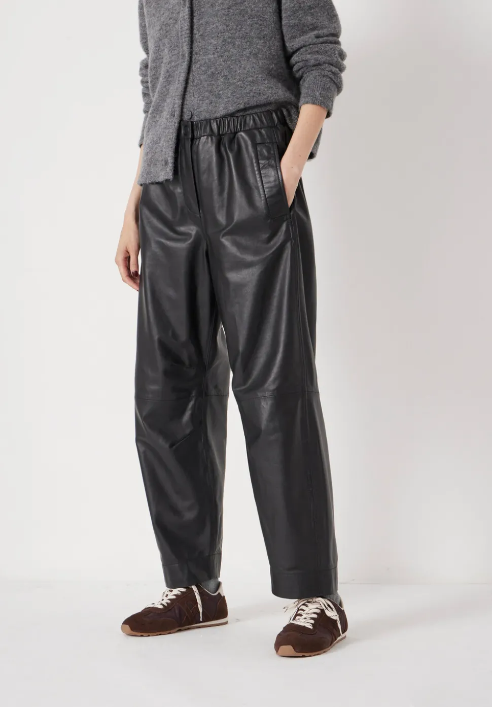 Leather Jack Barrel Trousers
