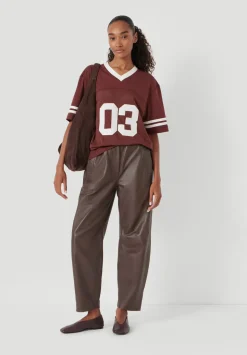 Leather Jack Barrel Trousers