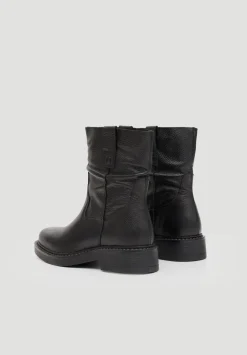 Leather Slouchy Biker Boot