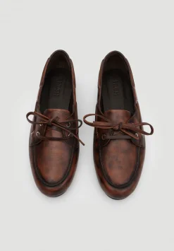 Leather Tie Loafers