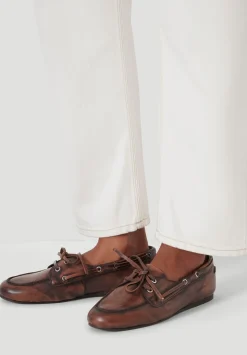 Leather Tie Loafers