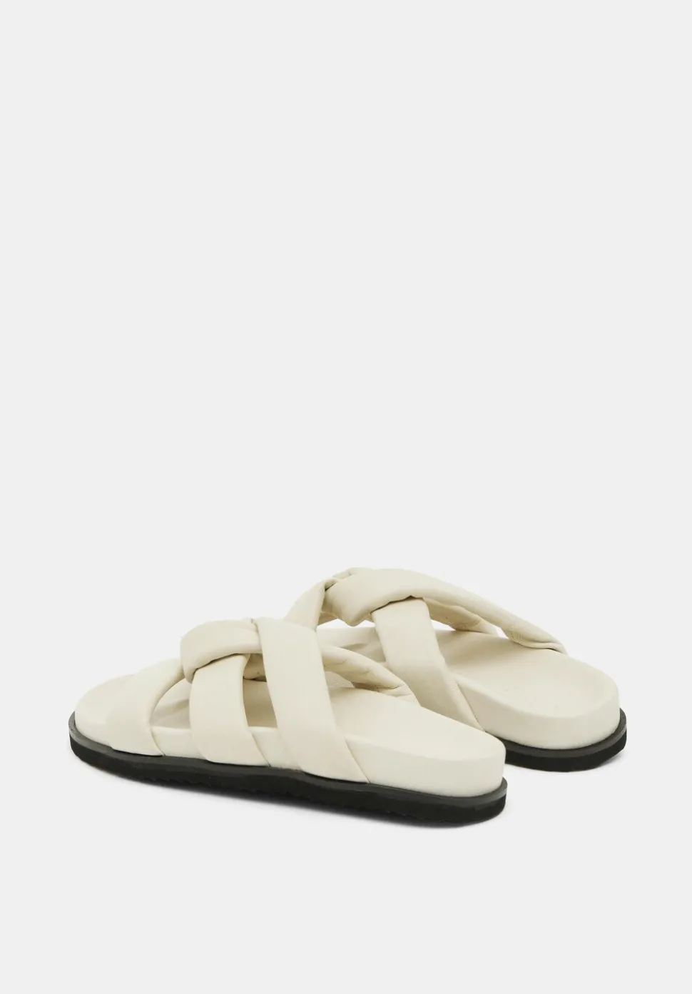 Leather Twist Footbed Sandals