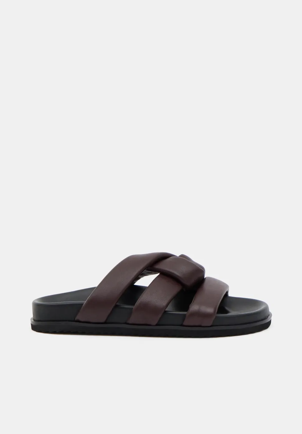 Leather Twist Footbed Sandals