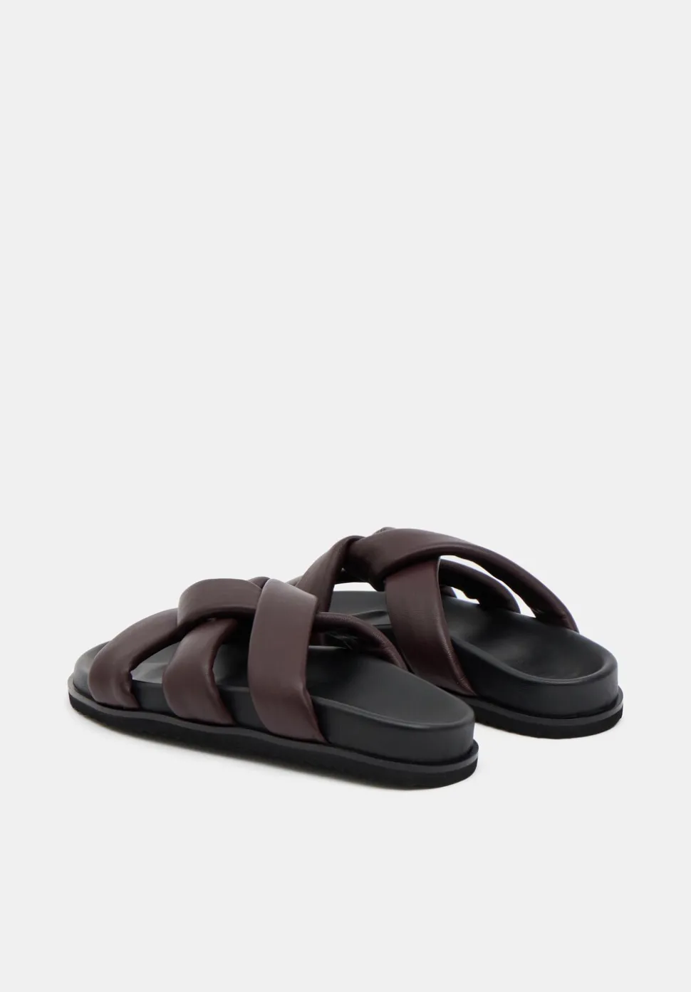 Leather Twist Footbed Sandals
