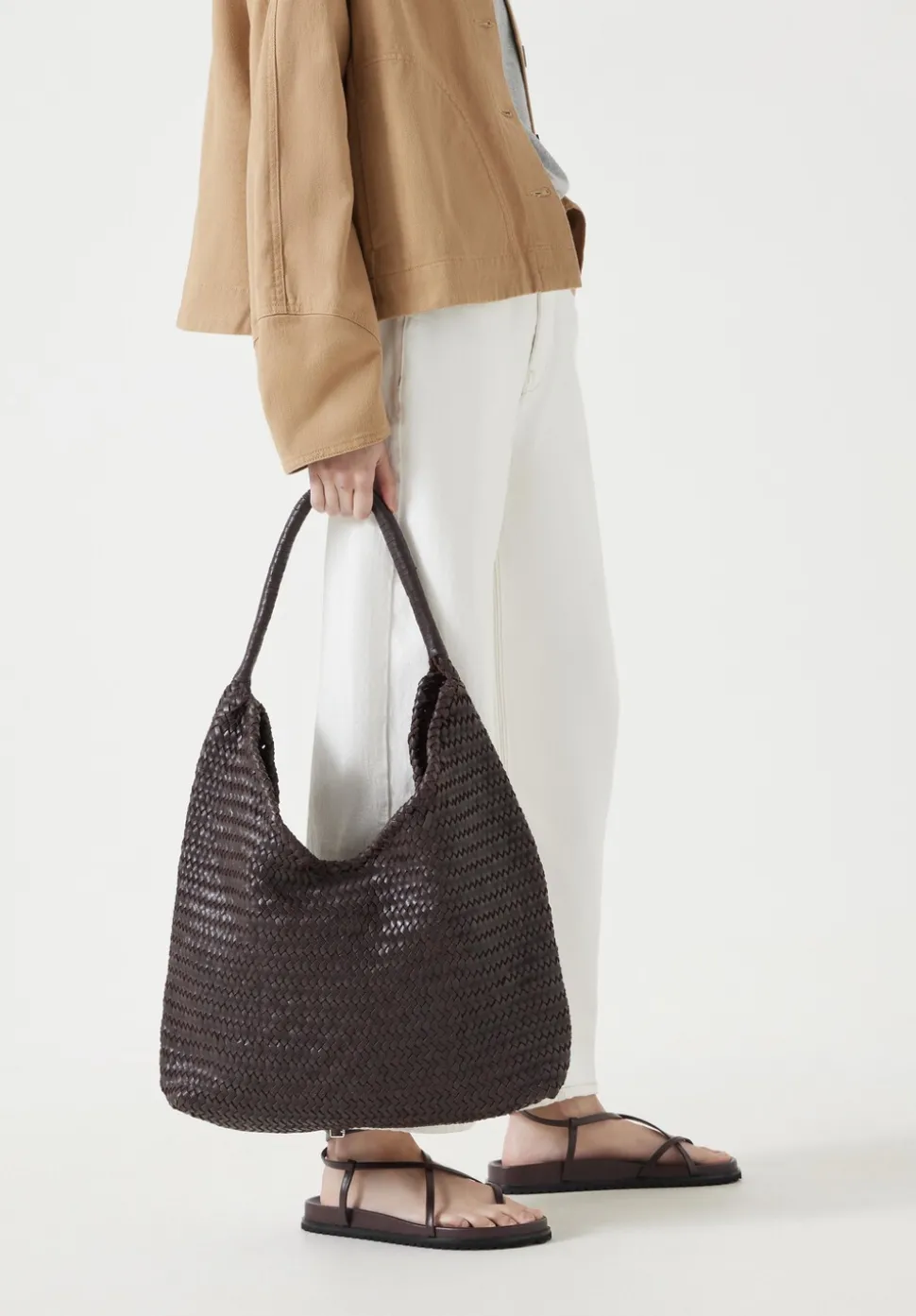 Leather Weave Tote