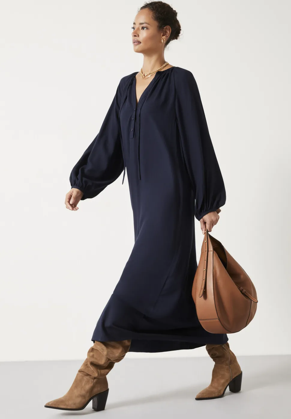 Leilani Gathered Midi Dress