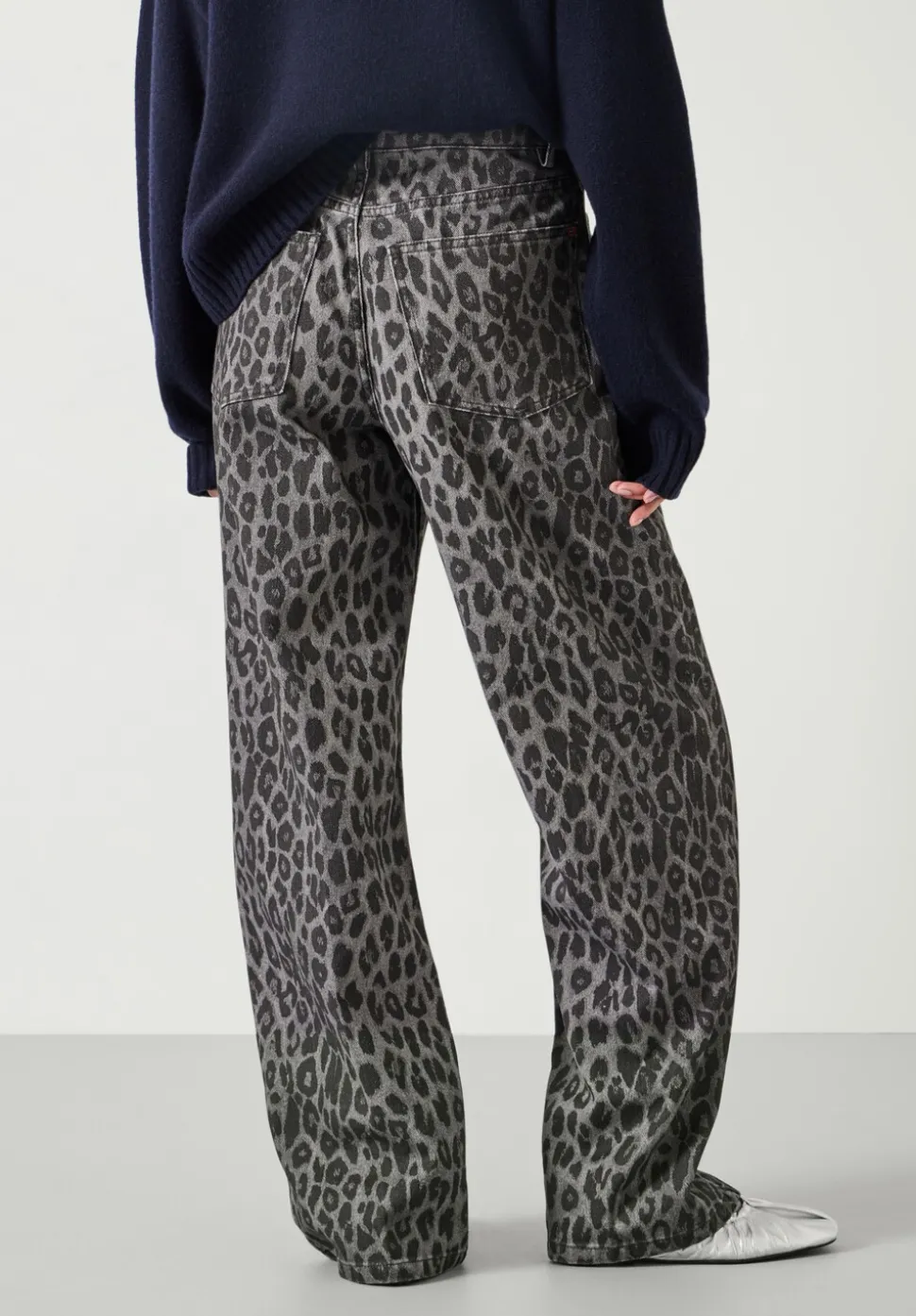 Leopard Wide Leg Jeans