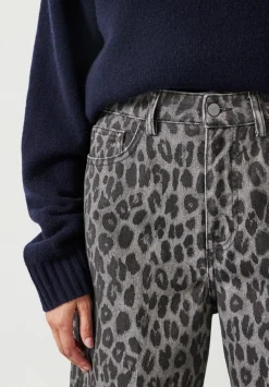 Leopard Wide Leg Jeans