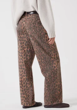 Leopard Wide Leg Jeans