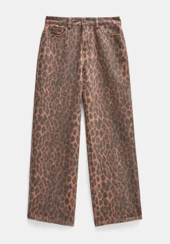 Leopard Wide Leg Jeans