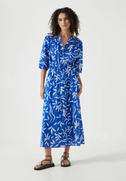 Lhea Printed Midi Cotton Dress