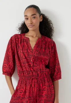 Lhea Printed Midi Cotton Dress
