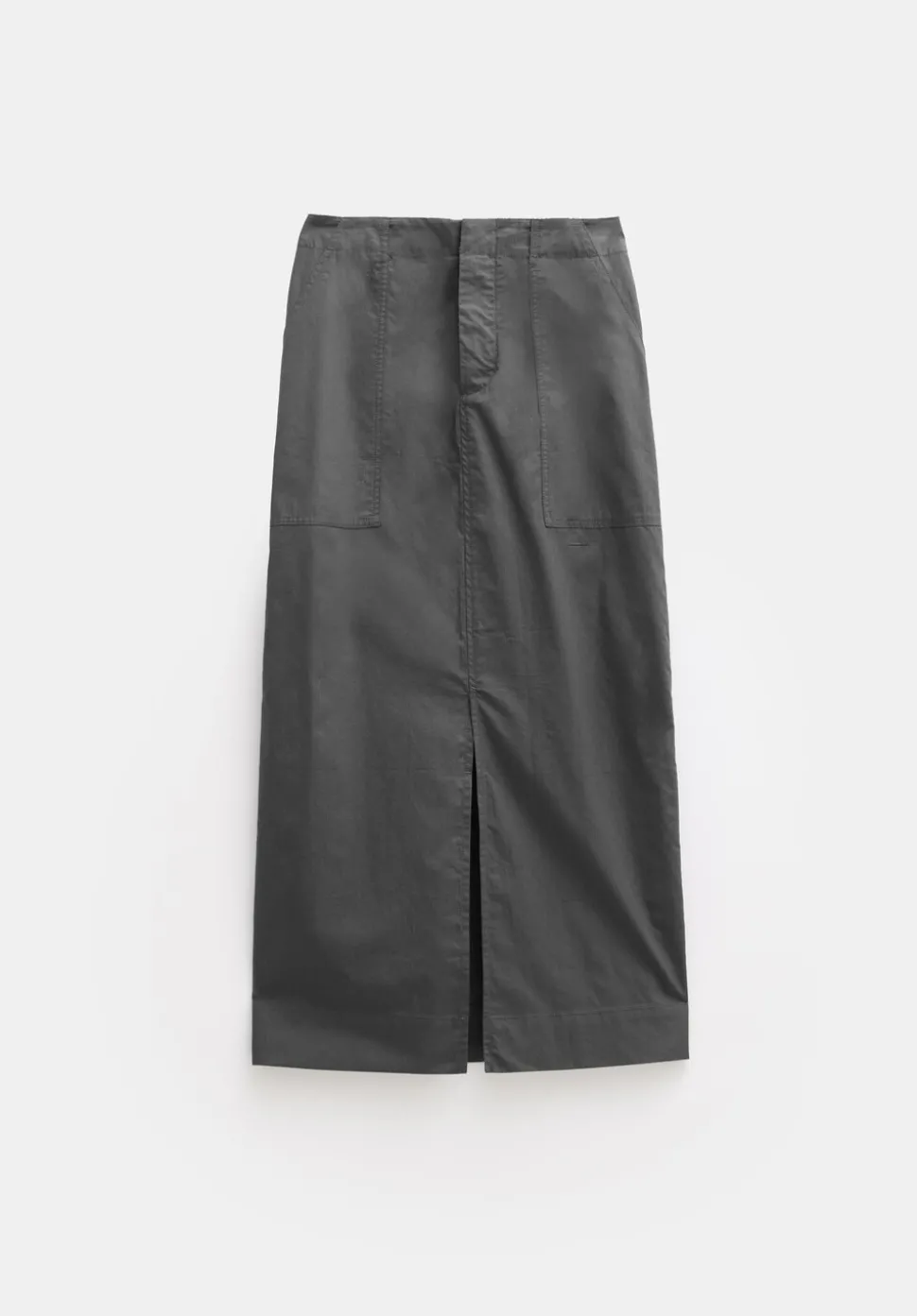 Lightweight Cotton Column Midi Skirt