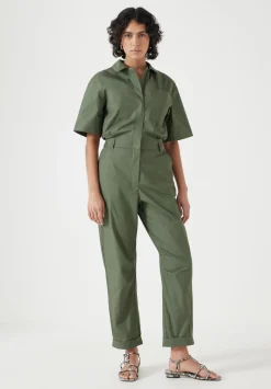 Lightweight Cotton Utility Jumpsuit