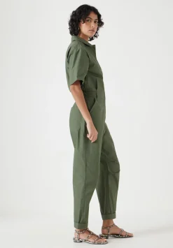 Lightweight Cotton Utility Jumpsuit