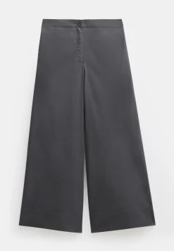 Lightweight Cotton Wide Leg Cropped Trousers