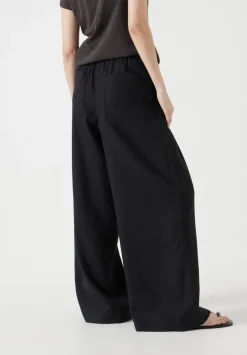 Linen Blend Petunia Wide Leg Trousers